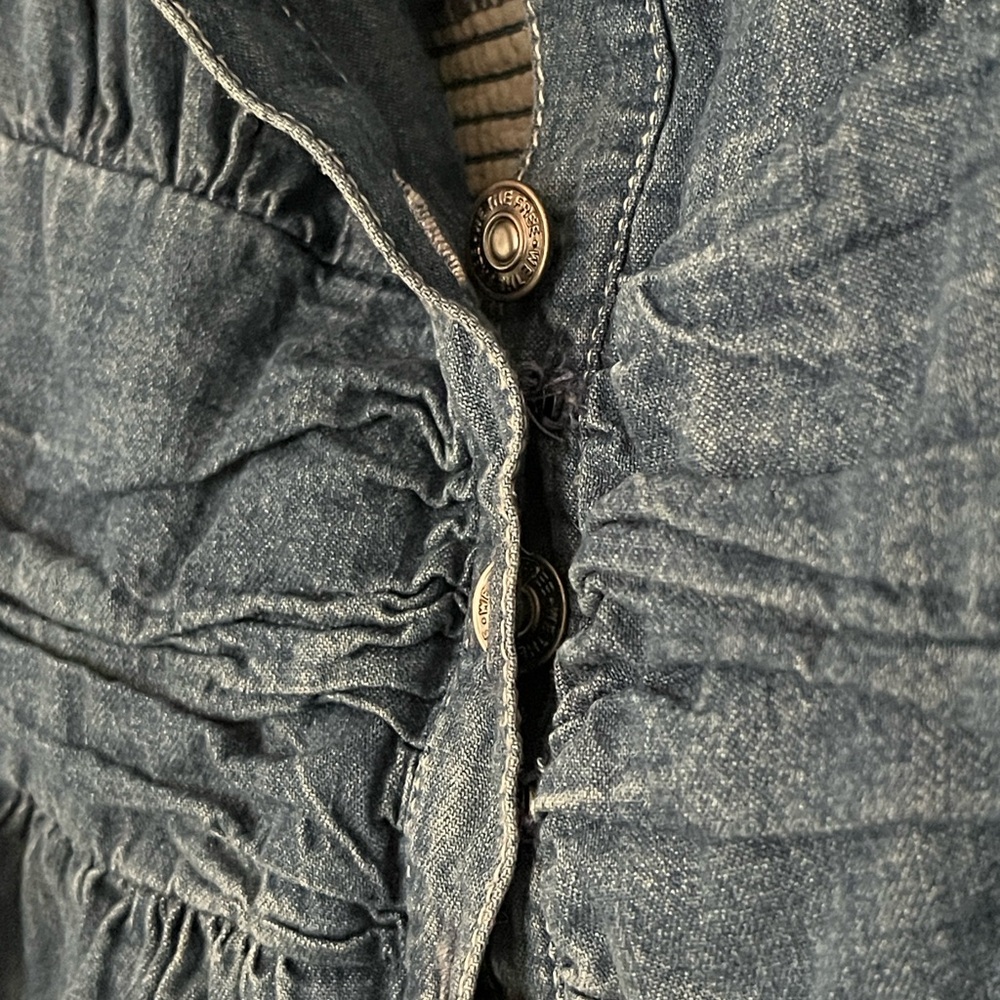 Free People Chester Denim Button-Down Dress - Picture 7 of 13